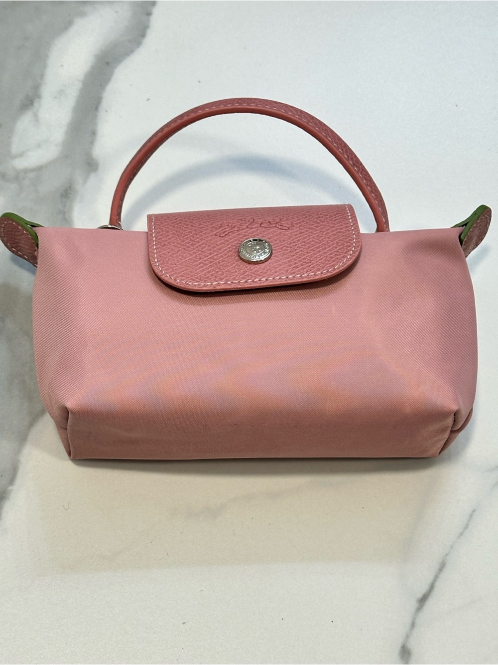 Longchamp Le Pliage XS Mini Top Handle Pink Crossbody Bag w/ Strap + Insert